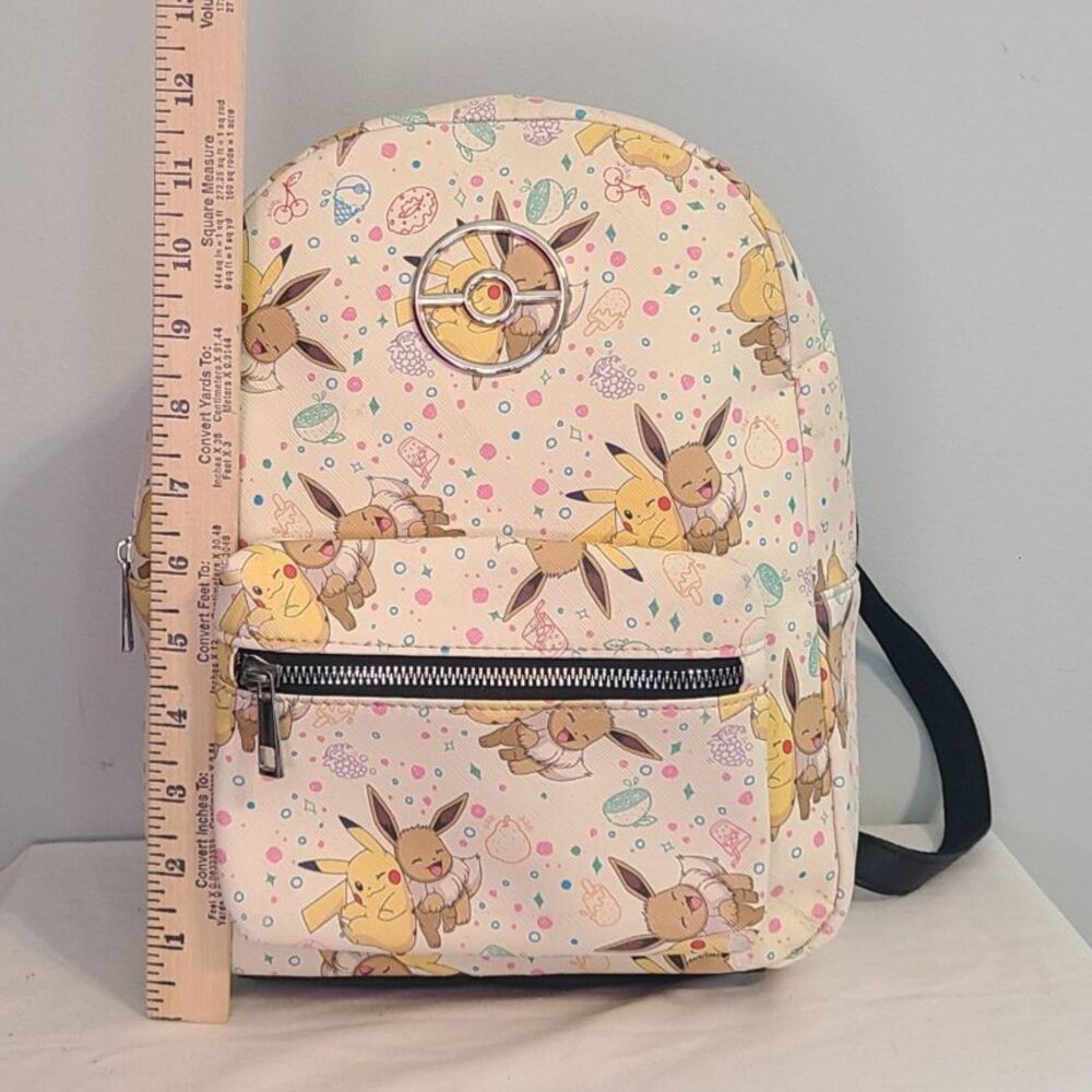 Bioworld Pokemon Pikachu & Eevee Snacks Mini Backpack Japanese Anime Fantasy - Picture 9 of 12